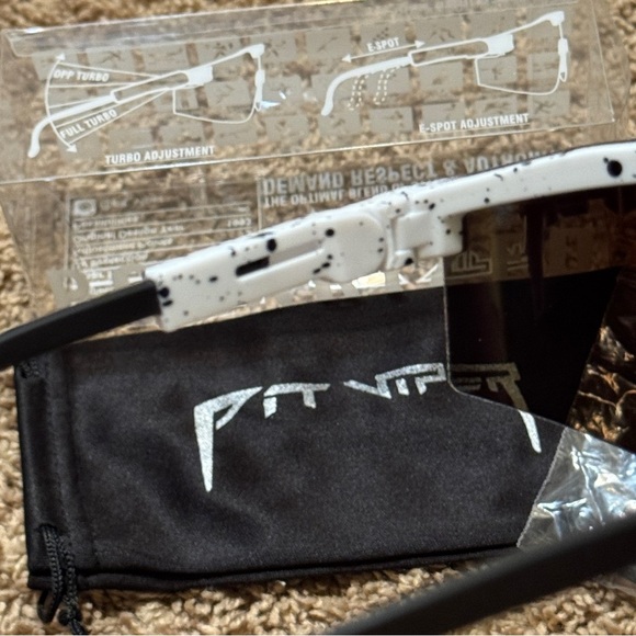 NWT Pit Viper Polarized Sunglasses White/Black Splatter – Brand New with Extras - Picture 5 of 8